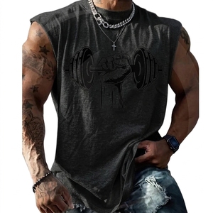 Custom Logo Wholesale Sports Workout Activewear Sleeveless Shirts Men Quick Dry Breathable Gym Training Men's Tank Tops - Product Image 6