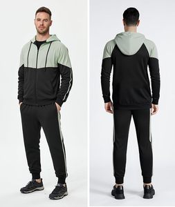 Men's Tracksuits Casual Sweat Track Suits Full Zip 2 Pieces Sweatsuits Long Sleeve Jogging Workout Sports <b>Set</b> - Product Image 3