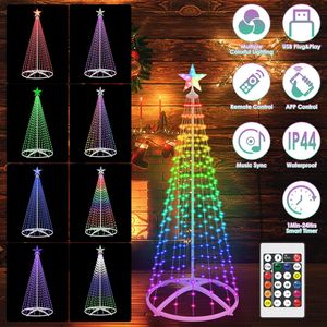 Albero di Natale LED Intelligente da Esterno 1,8M, Illuminato con Impermeabilità IP44, Timer, Telecomando e App - Luci Natalizie di 2a Generazione - Product Image 1
