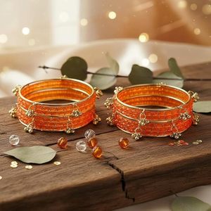 Elegant Style Latest Festive Eid & Party Wear Gungharoo <b>Bangles</b> Kashmiri Churian For Girls - Product Image 3