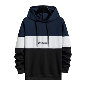 Sudadera con Capucha Premium para Hombre, Color Azul Marino, Blanco y Negro, Estilo Casual, Sudadera con Capucha para Invierno, Chaqueta con Capucha de Moda, Manga Larga - Product Image 1