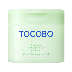 แผ่นโทนเนอร์ TOCOBO Cica Calming Aqua Pad ช่วยลดการระคายเคืองผิว ให้ความเย็นสดชื่น สำหรับผิวแพ้ง่าย ช่วยเติมความชุ่มชื้น บำรุงรูขุมขน ลดการอักเสบ ปราศจากสารก่อภูมิแพ้ - Product Image 1