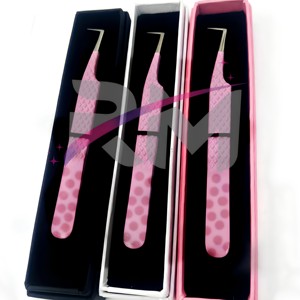 Pinzas Profesionales para Pestañas de Acero Inoxidable, Diseño Plateado con Punta Brillante, Logotipo Personalizado, Pinzas con Recubrimiento Rosa/Papel, Empaque en Caja de Cartón - Product Image 6