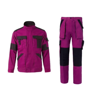 Uniformes de travail professionnels violets OEM/ODM – Vêtements de sécurité industriels robustes avec veste et pantalon assortis - Product Image 6