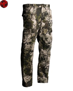 Pantalon de chasse décontracté léger en coton pour homme, coupe droite, taille mi-haute avec braguette boutonnée, vente en gros sous marque privée - Product Image 2