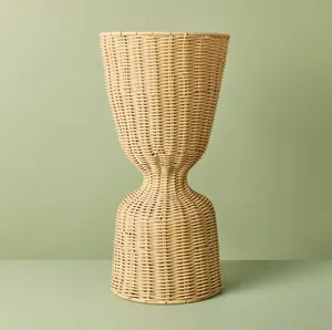 Maceta de mimbre hecha a mano, cesta decorativa para plantas, cubierta para maceta de flores de interior, para decoración de sala de estar y jardín. - Product Image 4