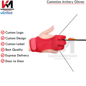 Guantes de Tiro con Arco para Jóvenes, Talla Pequeña, Protector de Tres Dedos, Cuero Vacuno, Equipo Tradicional para Tiro con Arco, Fabricante con Logotipo Personalizado - Product Image 4