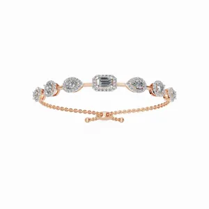 18K Lab Grown Diamond <b>Adjustable</b> <b>Bracelet</b> Blanche by HIPHOPSTAR IGI Certified Trendy Style for Women's Wholesale Export - Product Image 1