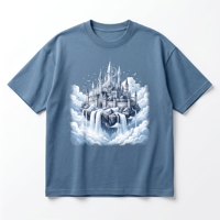 T-shirt noir épais pour homme avec motif graphique personnalisé Aigle Cyberpunk et bouclier Mecha, style futuriste