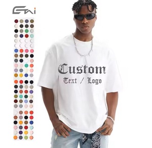 Streetwear d'été Vêtements pour hommes T-shirt en coton blanc Logo personnalisé Taille et couleur personnalisées T-shirt de sérigraphie graphique pour hommes - Product Image 1