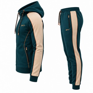 <b>Men</b>’s Athletic Tracksuit Set with Full Zip Jacket and Tapered <b>Joggers</b> for Training Travel and Teamwear - Product Image 5