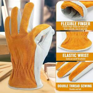 Gants en cuir véritable de haute qualité |   Écologique, thermique et respirant |   Longueur de détection de l'aiguille Opera |   Gants de travail avec logo personnalisé - Product Image 1