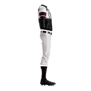 Venta al por mayor de calidad superior V cuello uniforme de béisbol Conjunto personalizado sublimado Unisex alta tela - Product Image 5