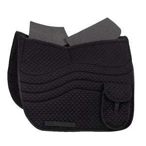 Tapis de selle anglais pour chevaux, tapis de selle matelassé personnalisé avec design respirant et anti-humidité et soulagement de la pression sur le cou de l'animal - Product Image 3