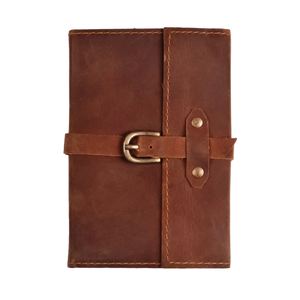 Diario de Cuero con Cierre de Hebilla Antiguo, 200 Hojas de Papel Hecho a Mano, Diario Unisex con Encuadernación de Cuero, Producto OEM y FBA - Product Image 1