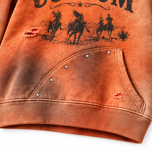 Sudadera Unisex Extra Grande de Felpa Francesa Ecológica con Estampado Personalizado, Diseño Vintage con Bolsillo y Estrella, Ropa de Invierno - Product Image 6