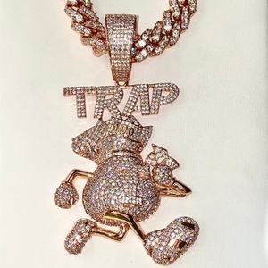 Pendentif en argent 925 avec certificat GRA, testeur de diamant, motif sac à monnaie, moissanite VVS - Product Image 3