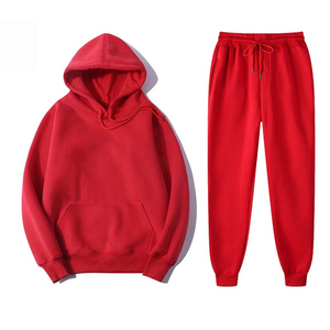 OEM Men's <b>Long</b> Sleeve Oversize Pullover Hoodie Set Eco-Friendly 65% Cotton 35% Polyester Windproof Lightweight Solid <b>Winter</b> - Product Image 4