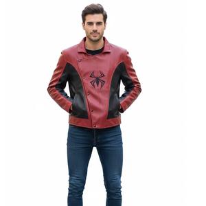 Blouson aviateur homme en cuir d'agneau véritable de haute qualité, écologique, sur mesure, style vintage hiver, logo frontal - Product Image 1