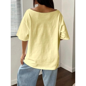 Women Summer Loose Neck Cocktail Fruit Orange <b>Y2K</b> Graphic Oversized T-<b>Shirt</b> - Product Image 2