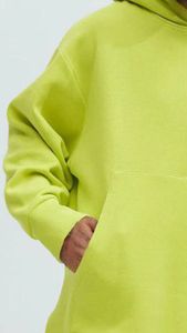 Sudadera con Capucha Extra Grande de Color Verde Neón para Hombre - Sudadera Informal de Corte Holgado con Diseño de Hombros Caídos, Sudaderas Personalizadas - Product Image 5