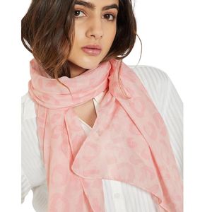 Écharpe carrée en mousseline de soie à imprimé léopard rose pour femme, légère, à porter au quotidien, accessoire de mode toutes saisons - Product Image 2