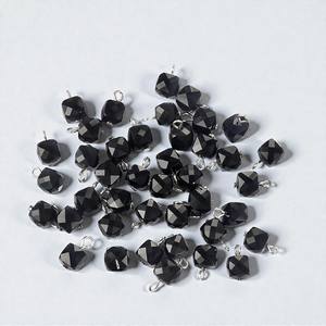 Cuentas de Ónix Negro en Forma de Cubo, Piedras Preciosas Naturales Facetadas para la Fabricación de Joyas, Collares y Pulseras, Venta al por Mayor, Oro de 14K - Product Image 4