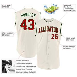 Offre Spéciale – Uniforme de Baseball Sans Manches Léger en Polyester Haute Performance avec Impression Sérigraphique, Broderie et Transfert Thermique – Fournisseur - Product Image 2