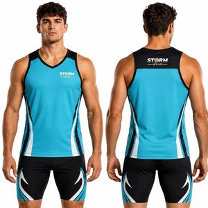 Fabricación al por Mayor OEM ODM, Uniforme de Atletismo Personalizado para Hombre, Ropa Deportiva de Alto Rendimiento, Uniforme de Atletismo en Tela Spandex - Product Image 1
