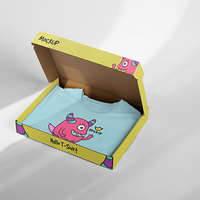 Boîte d'expédition pliable en carton ondulé Kraft rose pour t-shirts ou vêtements, emballage personnalisé