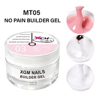 XGM NAILS Gel de couleur unie sans douleur ni brûlure, sans TPO ni HEMA, pour extension d'ongles, compatible lampe UV, gel dur de construction