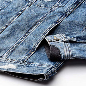 Chaqueta de Mezclilla para Hombre y Mujer con Logotipo Personalizado, Diseño Nuevo con Cuello Alto, Tinte Liso, Servicio OEM - Product Image 4