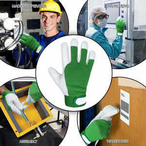 Guantes Mecánicos de Piel de Cabra, Resistentes al Calor, Antideslizantes, con Muñequera Ajustable, Resistentes, Suaves, Cómodos y Resistentes a la Abrasión - Product Image 4