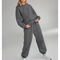 Survêtements de jogging pour femmes, manches longues, streetwear, couleur unie, 100% coton, vêtements de sport pour adultes