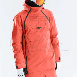 Chaqueta de Esquí Impermeable con Capucha para Hombre, Negra, Corte Regular, Cierre de Cremallera, Chaqueta de Invierno para Exteriores con Bolsillos, Material Gore-Tex - Product Image 4