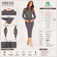 Robe pull moulante en laine tricotée pour femme, style moderne, fabrication OEM, vente en gros, fournisseur d'usine, MOQ