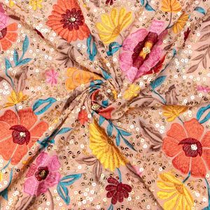 Tissu brodé de qualité supérieure pour vêtements de mode féminine, vêtements de créateurs, robes de soirée, kaftans, abayas, vêtements de mariée - Product Image 1