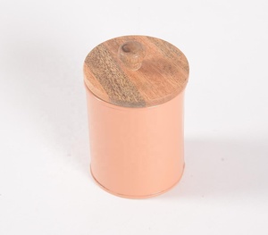 Boîte de rangement créative en fer galvanisé et manguier fait main à bas quantité minimale de commande Fabricant grossiste vente directe en usine - Product Image 2