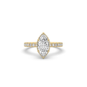 Bague en diamant de laboratoire de haute qualité 2,13 carats, taille marquise, or 10K 14K, bijou de mariage unique, léger et élégant pour elle - Product Image 5