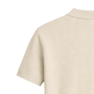 Polo de Punto para Hombre, Manga Corta, Algodón Premium Texturizado, Corte Ajustado, Estilo Casual Elegante, Ropa de Verano Transpirable, Venta al Por Mayor - Product Image 4