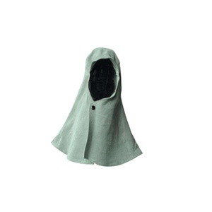 Capuche de soudeur en cuir de vachette de qualité supérieure, certifiée CE, résistante au feu et aux radiations, protection thermique 500-1000°C - Product Image 2