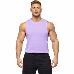 Camiseta Deportiva sin Mangas para Hombre, 220GSM, Algodón, Transpirable, Informal, para Verano, Personalizable OEM - Product Image 2