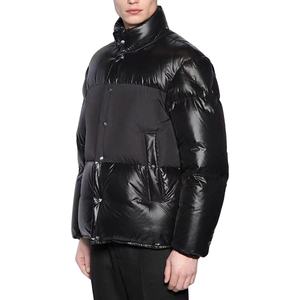 Fashion Custom Logo Stand Collar <b>Long</b> Sleeve Padded Coat Warm Patchwork Winter Puffer Down <b>Jacket</b> <b>Men</b> 2026 - Product Image 1