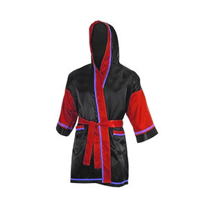 Bata de boxeo unisex personalizada con capucha de seda satinada para artes marciales, kickboxing, competición, entrenamiento, para mujeres y hombres, Muay Thai - Product Image 2