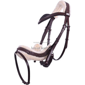 OEM ODM al por mayor caballo ecuestre cuero Grackle brida Cruz Noseband cabeza Collar Color negro antideslizante cuero goma Riel - Product Image 6