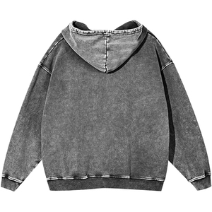 Sudaderas con Capucha de Algodón 100% para Hombre, Estilo Vintage, Oversize, con Bolsillos, Tejido Terry, Ecológicas, OEM - Product Image 4