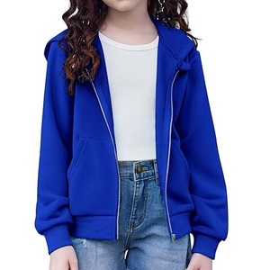 เสื้อฮู้ดเด็กสั่งทำพิเศษ สีสันสดใส สำหรับเด็กผู้หญิง มีซิป สีชมพู ผลิตตามสั่ง ขายส่ง - Product Image 4