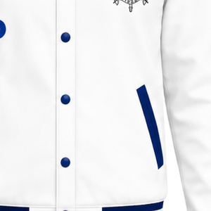 เสื้อแจ็คเก็ตบอมเบอร์ผ้าซาตินสำหรับผู้หญิง Sigma Gamma Rho น้ำหนักเบา แบบซิป  เสื้อผ้าชมรมกรีก แฟชั่นลำลอง เสื้อผ้าขายส่ง - Product Image 5