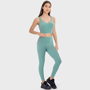 Ensemble de sport pour femmes, 2 pièces, leggings de yoga sans couture avec soutien-gorge de sport, ensemble de gym assorti - Product Image 2