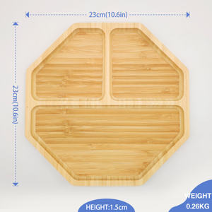 Juego de Bandejas de Servir de Bambú Personalizadas con Logotipo, para el Hogar, Restaurantes y Hoteles, Diseño Simple, Redondas, Cuadradas y Rectangulares, para Frutas y Desayunos - Product Image 5